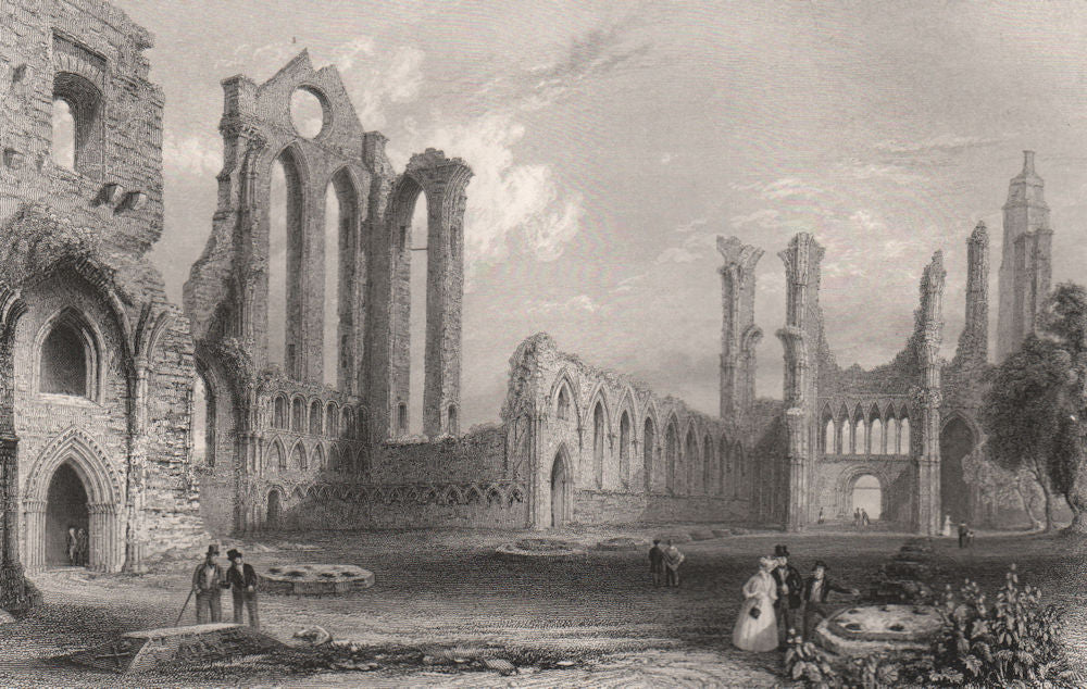 Abbey of Arbroath, Scotland. Scotland. BARTLETT c1840 old antique print